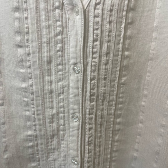 Prana Nieves sleeveless tank top pin tuck white large - Picture 7 of 11